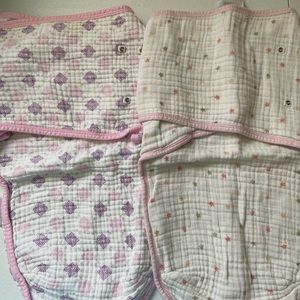 2 Aden & Anais girls snap swaddle wraps, size 0-3mo